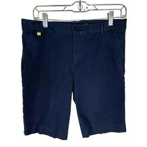 Lauren Ralph Lauren dunkelblau vorne flach Chino Bermuda Shorts Damengröße 8 " - Bild 1 von 5