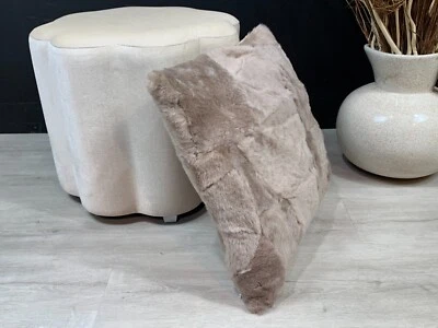 Funda de almohada de piel de oveja - Cremallera de felpa de doble cara - Genuina 100 % piel de oveja Foto 1 de 4