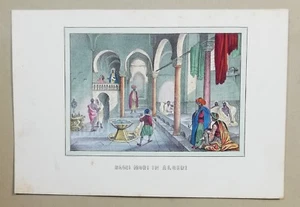 01854 18 Stampa cromolito - Bagni mori in Algeri - Picture 1 of 3