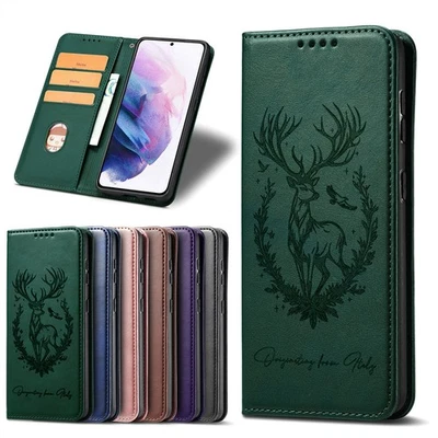 Magnetic PU Leather Wallet Case Phone Case Cover for iPhone 16E 16 15 14 13 12 8 - Image 1 of 4