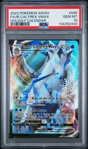 PSA 10 Ice Rider Calyrex VMAX #046 Holiday Calendar Full Art Winter’s Reign Edit - Picture 1 of 2