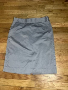 J Crew grauer Bleistiftrock knielang Baumwolle Karriere Business Profi Gr. 4 - Bild 1 von 8