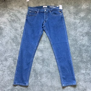 Jean bleu slim homme Replay Willbi W34” L33” slim stretch M1008 285512009 neuf avec étiquette - Photo 1/15