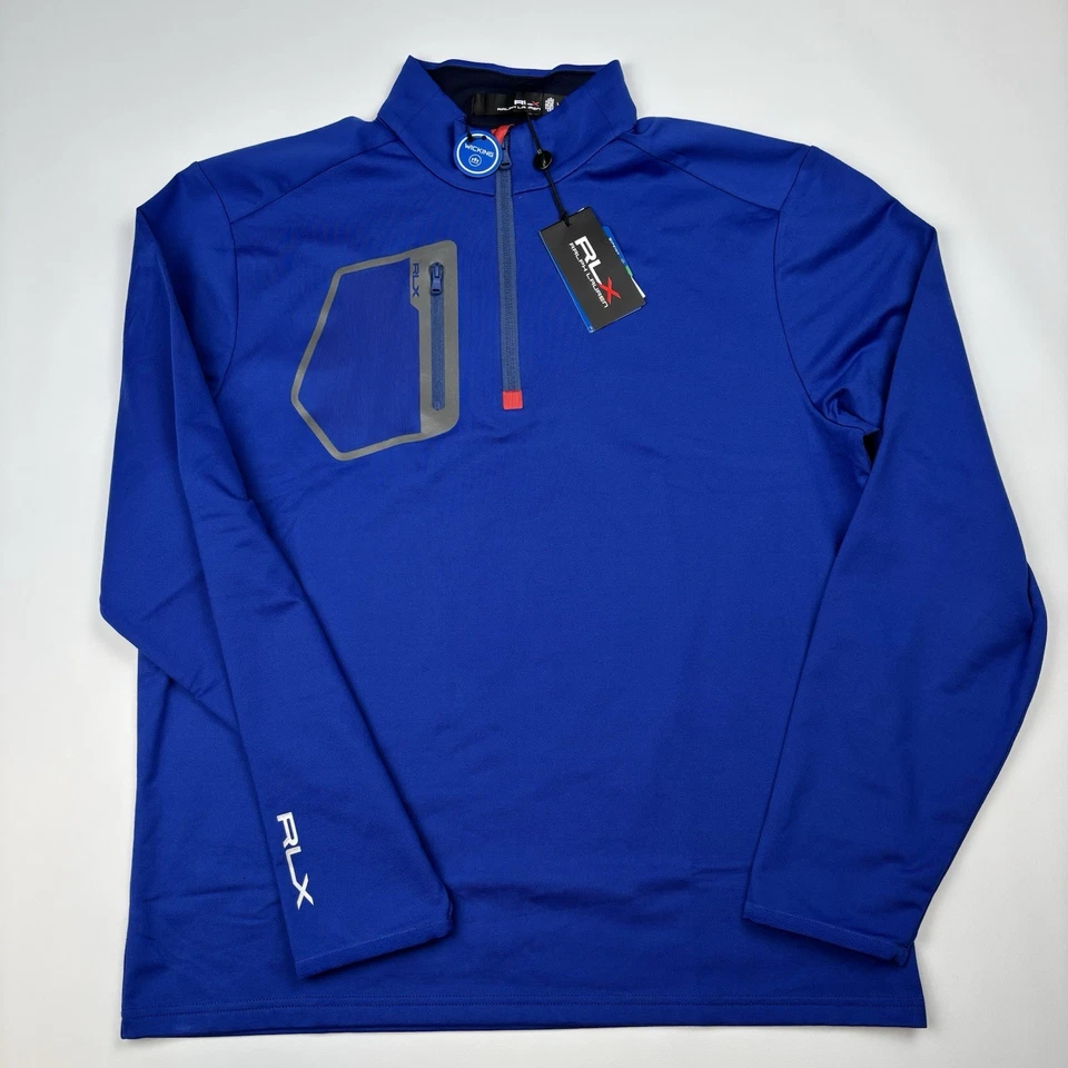 Ralph Lauren RLX Performance Quarter-Zip Pullover Golf Blue Men’s XL