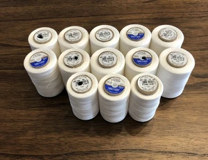 Coats And Clark 100% Cotton Machine Quilting Solid Thread 1200yd White Lot - Picture 1 of 4