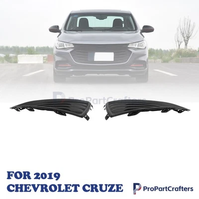 2PCS For 2019 Chevrolet Cruze Bumper Fog Light Cover Front Driver & Passenger Foto 1 de 4