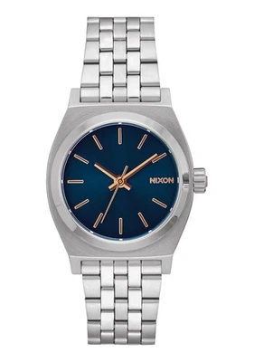 Reloj Nixon Medium Time Teller para mujer azul marino/plateado - A11302195-00, azul marino/oro rosa Foto 1 de 4