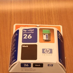 Genuine HP 26 Black Ik Cartridge New Old Stock Sealed - Picture 1 of 2