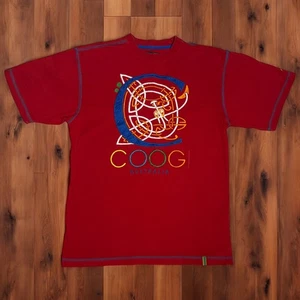 COOGI Australia Graphic T-Shirt Mens Large Embroidered Red Short Sleeve - Picture 1 of 7