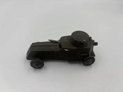1938 Tootsie Toy Diecast US Army Armored Car Tank One Machine GunIntact - Image 1 of 4