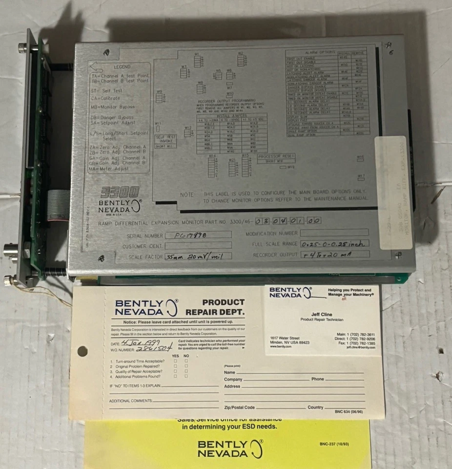 Bently Nevada Ramp Differential Expansion Monitor 3300/46-03-04-01-00 - Image 1 of 4