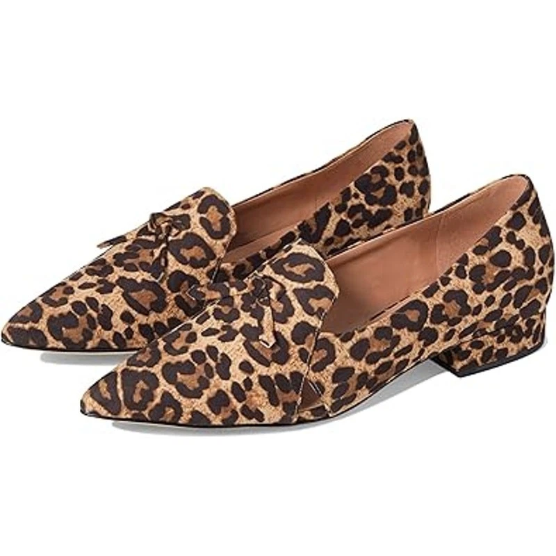 NUEVO Cole Haan Viola Skimmer Plano Para Mujer Talla 7 Estampado de Leopardo Gamuza Sin Cordones Foto 1 de 4