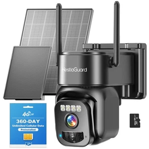 Solar LTE Cellular Security Camera, 360-Day Unlimited Data Built-in SIM, Mption - Picture 1 of 7