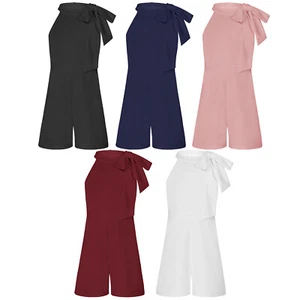 Kids Girls One Piece Cocktail Rompers Bowknot Jumpsuit Stage Performance Shorts - Picture 1 of 78