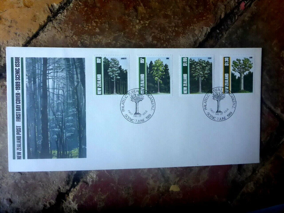 1989 NEW ZEALAND  SCENIC ISSUE  TREES SET OF 4  FIRST DAY COVER - Image 1 of 1