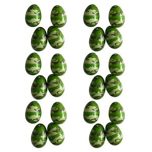 24 Green Camo Camouflage Fillable Easter Eggs Hunt Party Favor Game Outdoor Fun - Picture 1 of 4