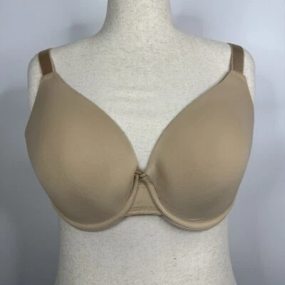 No Boundaries T-Shirt Bra 40D Adjustable Straps Supportive Fit Nude Beige - Image 1 of 4
