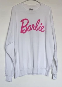 Barbie Sweatshirt weiß & rosa Rundhals NEU Gr. XL leicht Herbst/Frühling - Bild 1 von 4