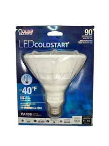 Feit Electric LED Coldstart 90w replacement 14w PAR38 Floodlight NIP SubZero -40 - Picture 1 of 4