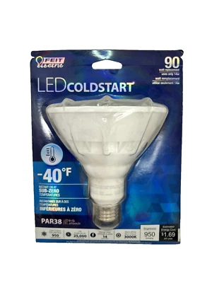 Freezer Cold Lightbulb 90w replacement 14w LED NEW -40 degrees Feit Coldstart - Image 1 of 4