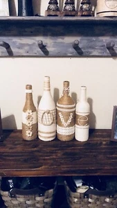 Home Decor Shabby Chic Rustic Centerpiece Mantle Vases Wedding - Picture 1 of 10