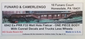 Funaro F&C 6942 CONRAIL CR F33 WELL HOLE ex PRR Flatcar w/ BUCKEYE Trucks 1 PC - Picture 1 of 15