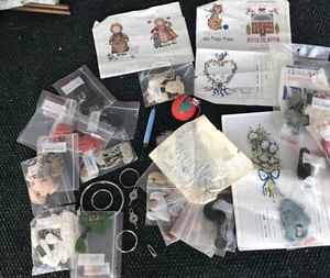 over 25 DMC Coats Embroidery Floss New Patterns Rings Floss Away bags Mixed Lot - Picture 1 of 9