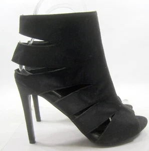 new CAPE ROBBIN black 5"Stiletto Heel OPEN Toe ANKLE strap  Shoes WOMEN Size  9 - Picture 1 of 5