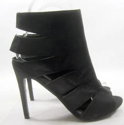 new CAPE ROBBIN black 5"Stiletto Heel OPEN Toe ANKLE strap  Shoes WOMEN Size  9 - Image 1 of 4