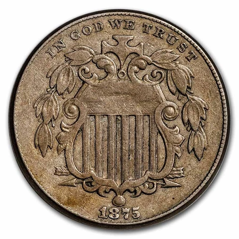 1875 Shield Nickel XF - SKU#257166 Cover