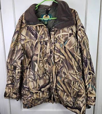 Cabela's Camo Hunting Jacket Advantage Wetlands Camo Waterfowl Shell Size: L - Image 1 of 3
