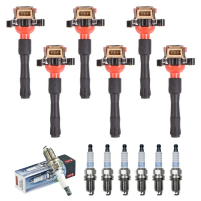 Nuevo Juego de 6 Bobinas de Encendido y Bujías Denso para BMW 323i 325i 328i 528i M3 X5 Foto 1 de 4