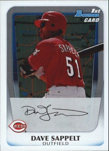 2011 Bowman Prospects International Reds Baseball Card #BP37 Dave Sappelt