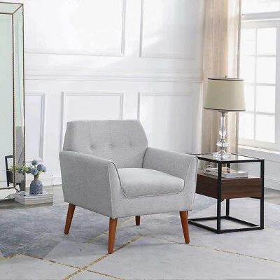 Silla de brazo para sala de estar moderna silla acento tela sofá individual tapizado  Foto 1 de 4