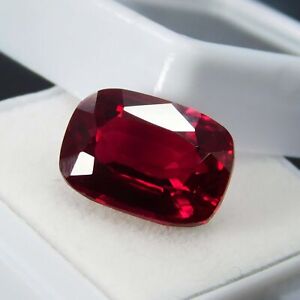 9 Ct Natural Red Ruby Certified Cushion Shape Loose Gemstone