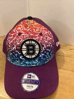 New Era Boston Bruins шляпа крышка фиолетовый НХЛ хоккей молодежи - новый с Ярлыками - Изображение 1 из 4