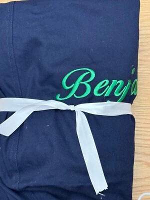 Pottery Barn Kids Navy Blue Anywhere Beanbag Twill Slipcover Only Mono "BENJAMIN - Image 1 of 4