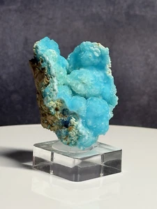 Hemimorfit Fossil Rock Ornament Stone Gemstone Turquoise Congo Figurine Mineral - Picture 1 of 20