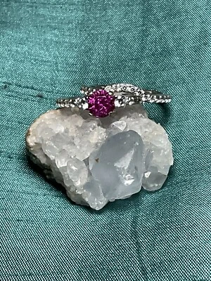 Рубиновый свадебный набор серебро - Изображение 1 из 4