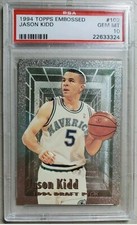 Jason Kidd Rookie RC 1994 TOPPS EMBOSSED SILVER FOIL #102 GEM MINT PSA 10 {POP 5