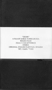 DESIRE DE JORGE TORREGROSA RARA VHS - Imagen 1 de 1