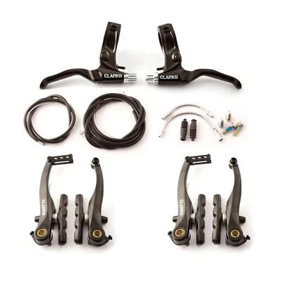 Clarks V-Brake Set Alloy Complete Replacement, Front & Rear MTB, BMX, Kids Bikes - Image 1 of 4