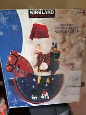 Kirkland Santa Wooden Rocking Horse Nutcracker Christmas Decor Costco Large 18"