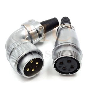 WEIPU WS32 6pin Docking Elbow Cable Waterproof Panel Mount Connector Plug Socket - Picture 1 of 6