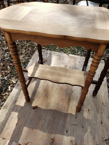 Vintage Antique Console Table Six Leg Wood Entry Sofa Hall MCM Unfinished Cover