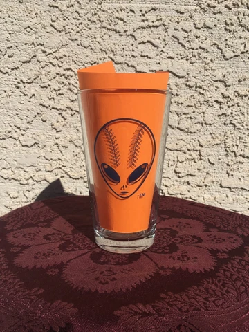 Alien Las Vegas 51s Defunct Baseball Team Minor League AAA Beverage Glass RARE Cover