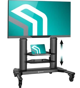ONKRON Support TV Mobile pour 40-80 Pouces, Jusqu'à 55 kg, Hauteur Réglable, TS2771-B - Photo 1/9