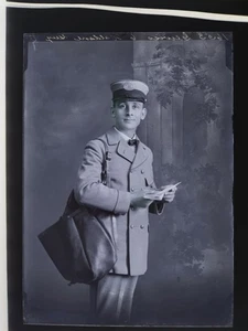 Vintage Glasplatte Negativ 5x7 Postbote Berufsfotografie Milwaukee 1900er - Bild 1 von 3