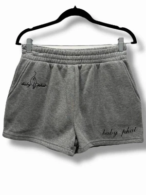 Vintage 2000s Y2K Baby Phat Fleece Embroidered Shorts Gray Women’s Large New - Image 1 of 4