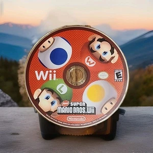Disco New Super Mario Bros. Wii (Nintendo Wii) solo probado funciona muy bien  - Imagen 1 de 2